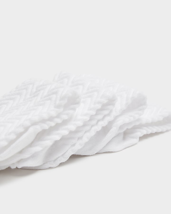 White zig zag socks multipack