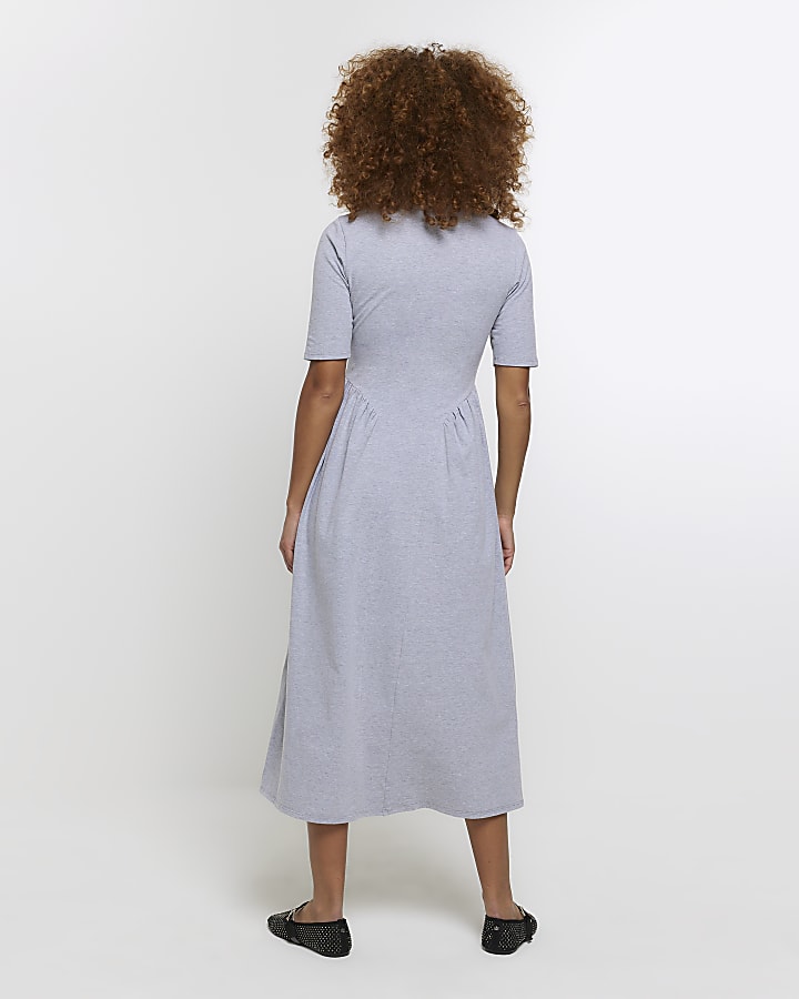Grey t-shirt midi dress