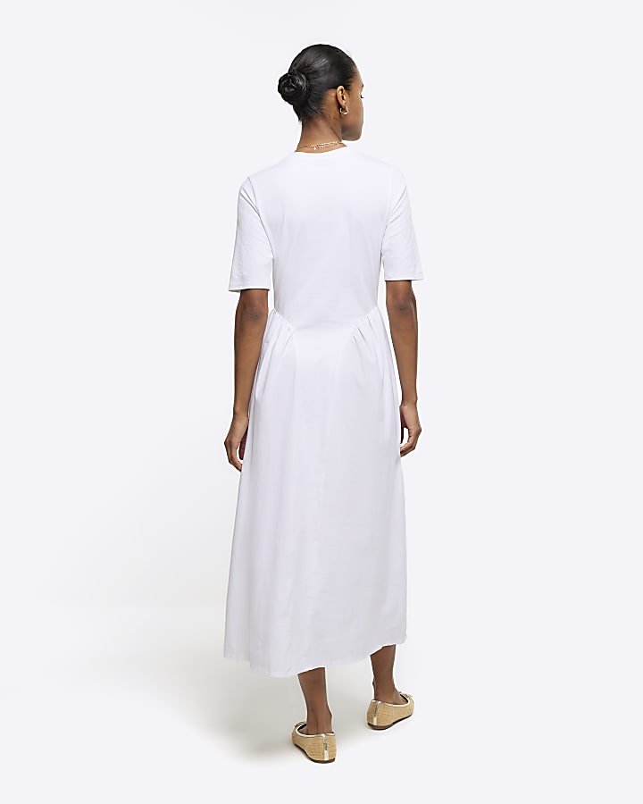 White t-shirt midi dress