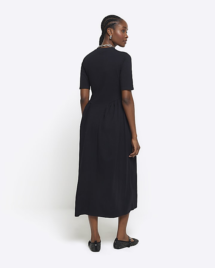 Black T-shirt Midi Dress