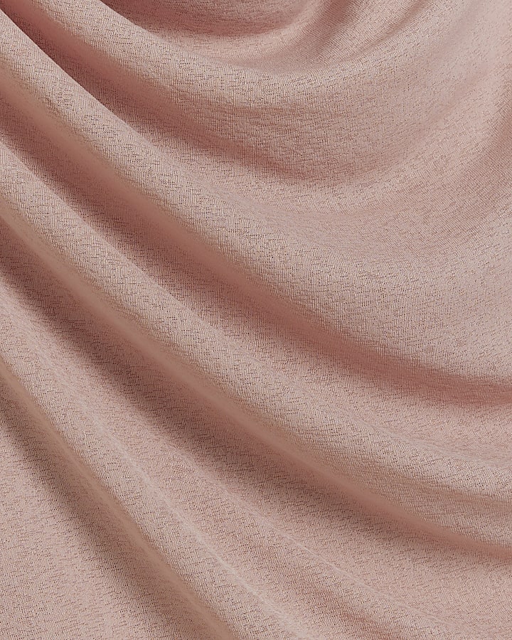 Plus pink cowl neck tank top