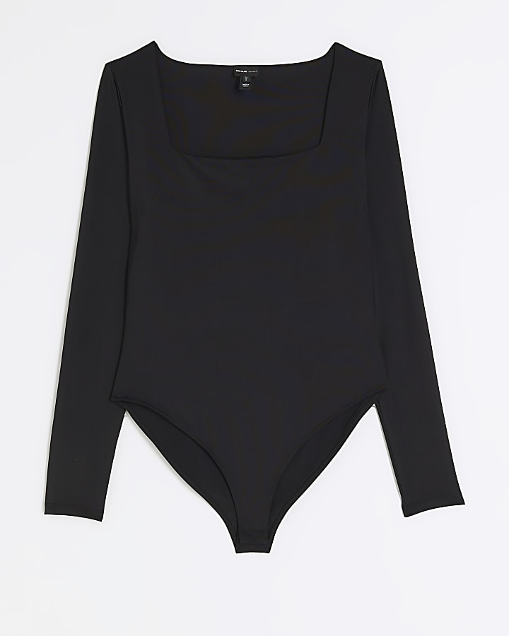 Black long sleeve bodysuit