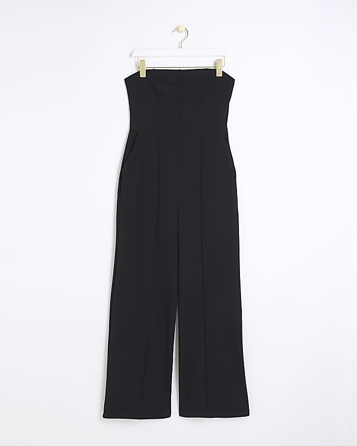 Black bandeau jumpsuit