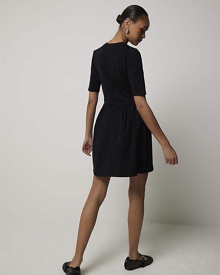 Black t-shirt mini dress