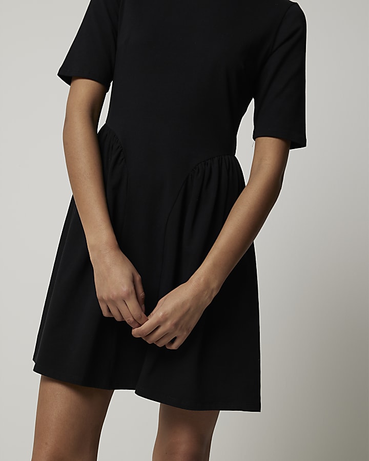 Black t-shirt mini dress