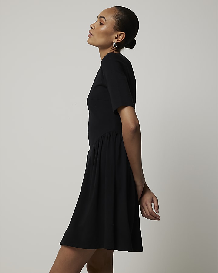 Black t-shirt mini dress