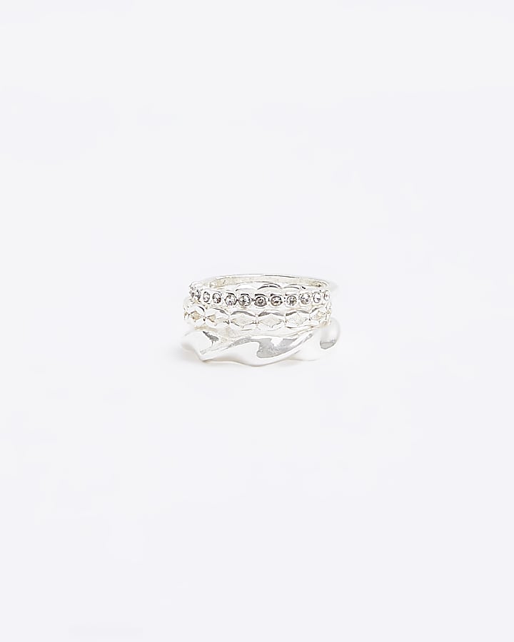 Silver Band Ring Multipack