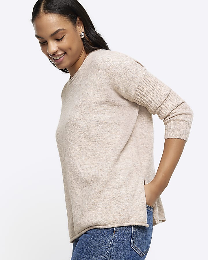 Beige knit jumper