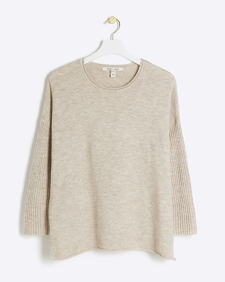 Beige knit jumper