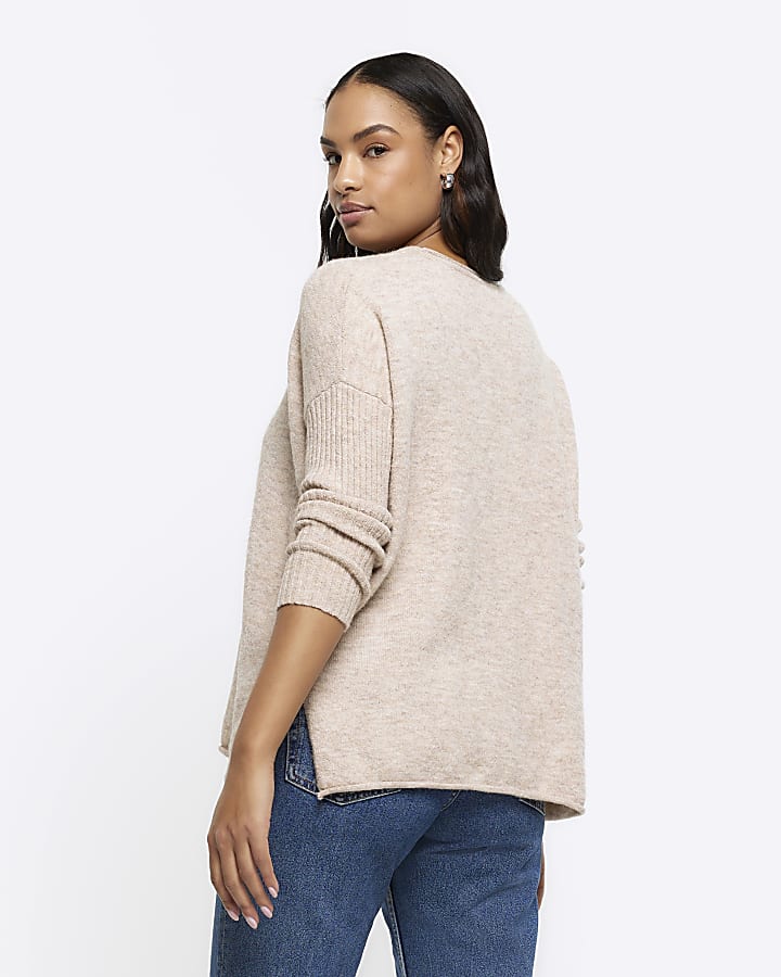 Beige knit jumper