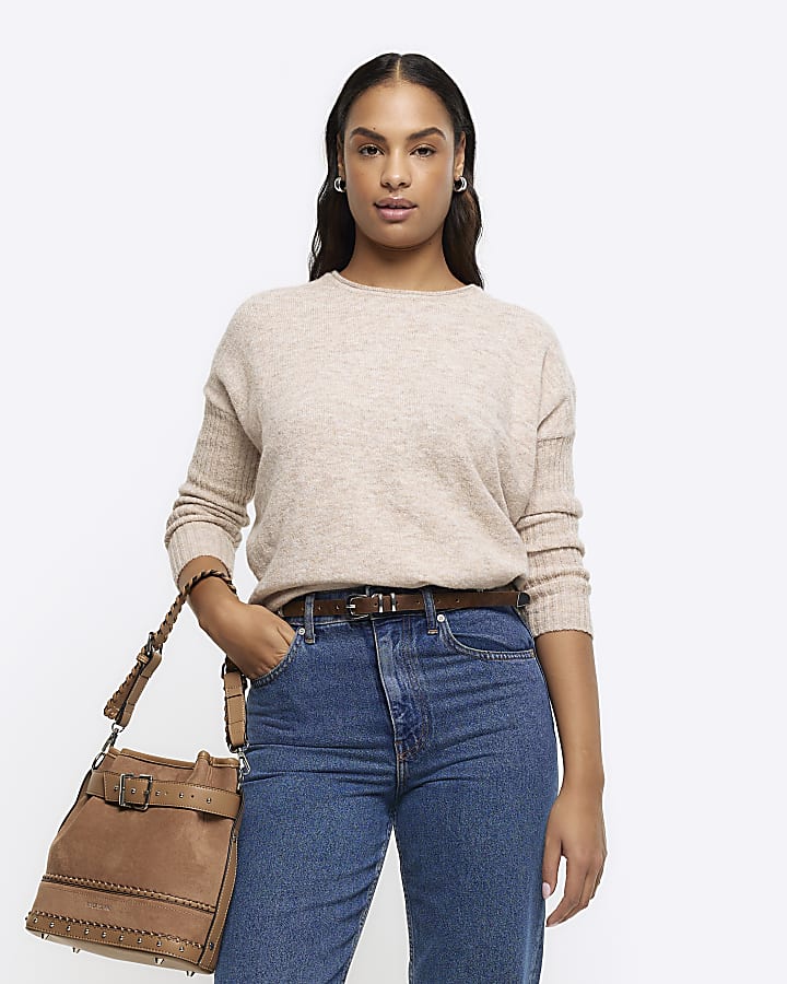 Beige knit jumper