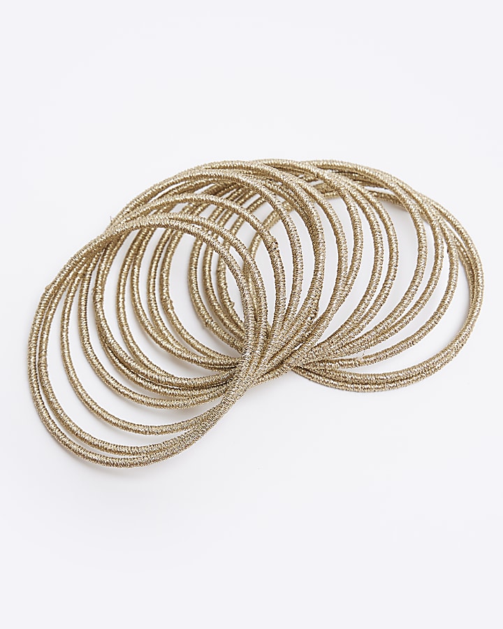 Gold Glitter Bangle Bracelet stack
