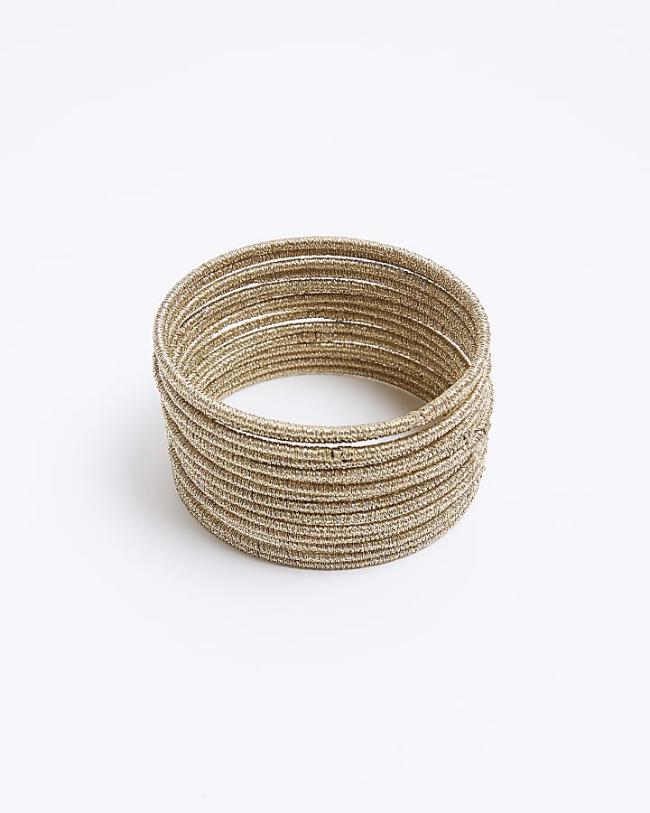 Gold Glitter Bangle Bracelet stack