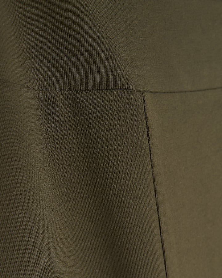 Khaki high waisted cycling shorts