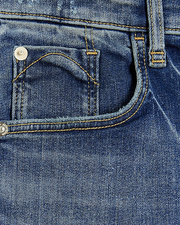 Blue high waisted super skinny jeans
