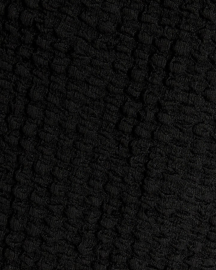 Black halter neck texture top