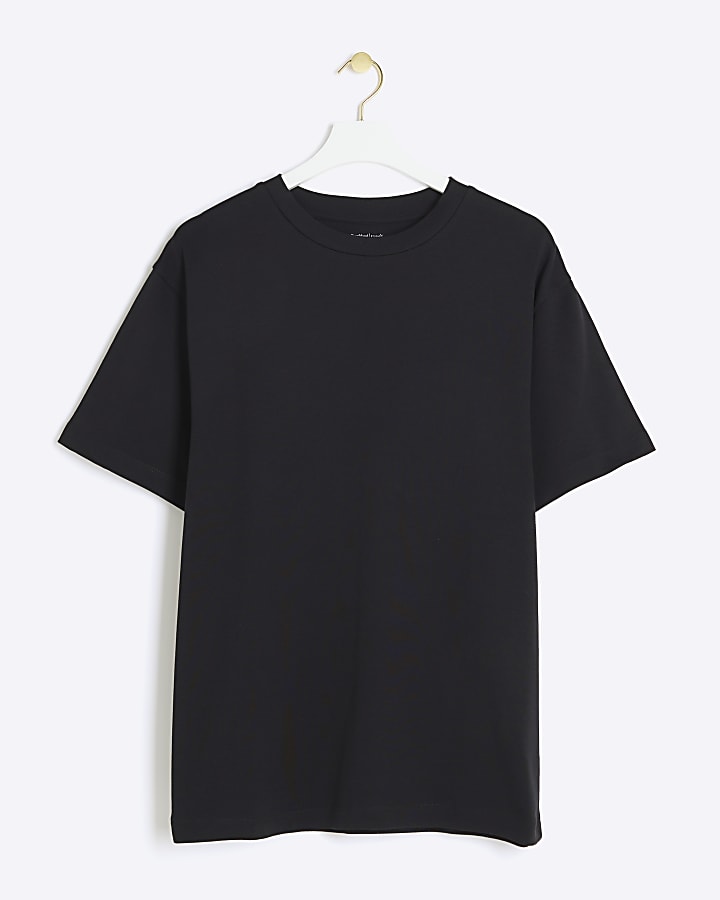 Black oversized plain t-shirt