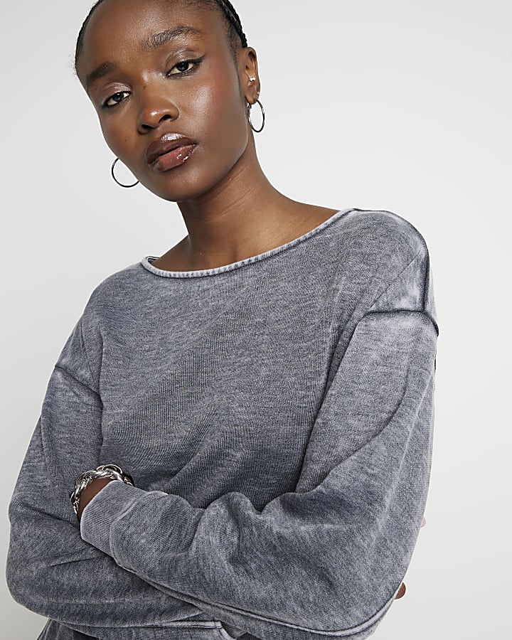 Grey washed sweatshirt