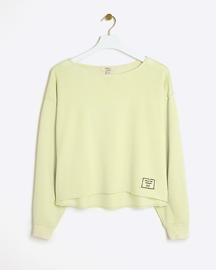 Lime green washed sweatshirt