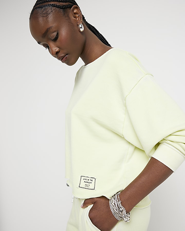 Lime green washed sweatshirt