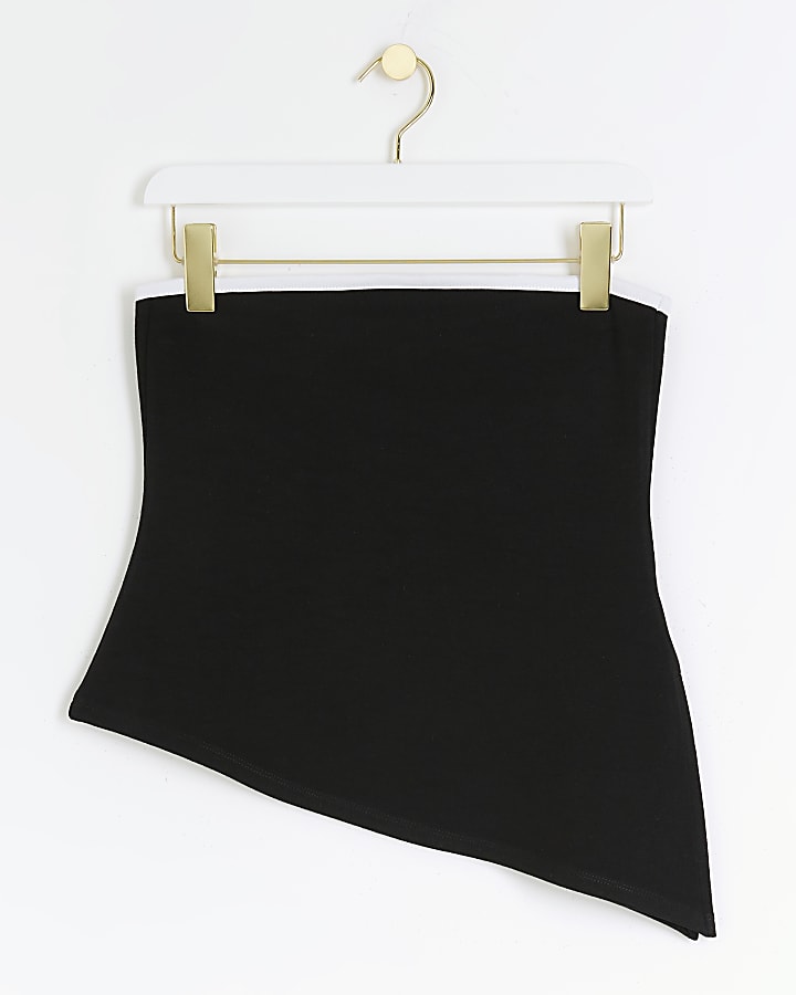 Black taped bandeau top