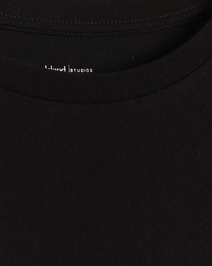Black midi t-shirt dress