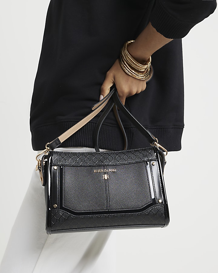 River island black crossbody bag sale