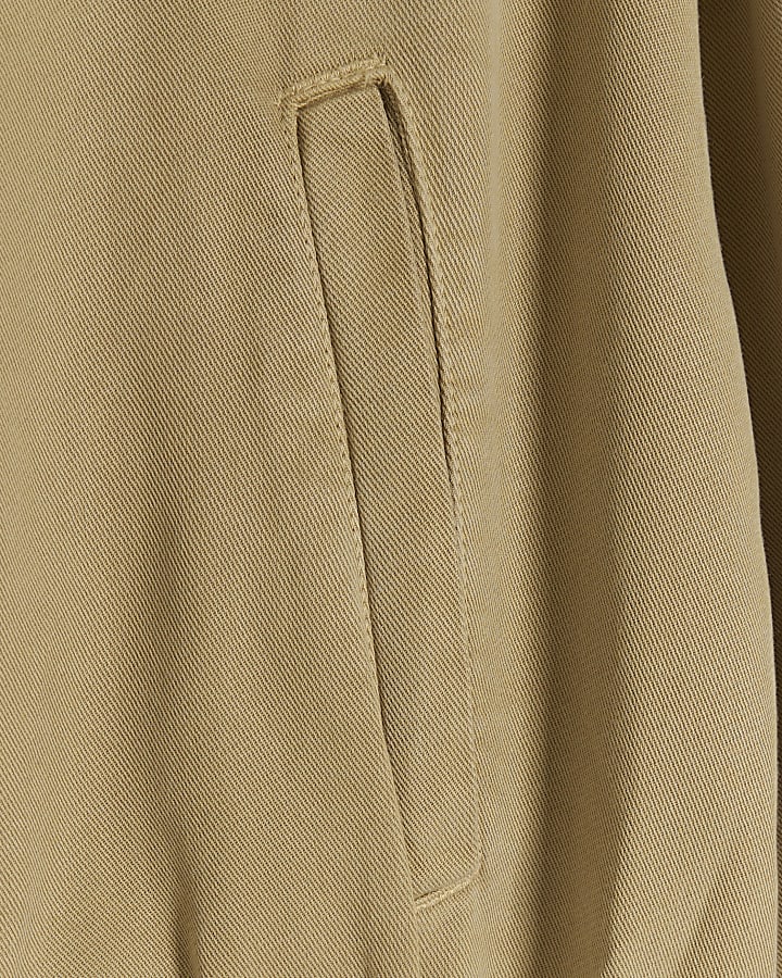 Green lyocell casual bomber jacket