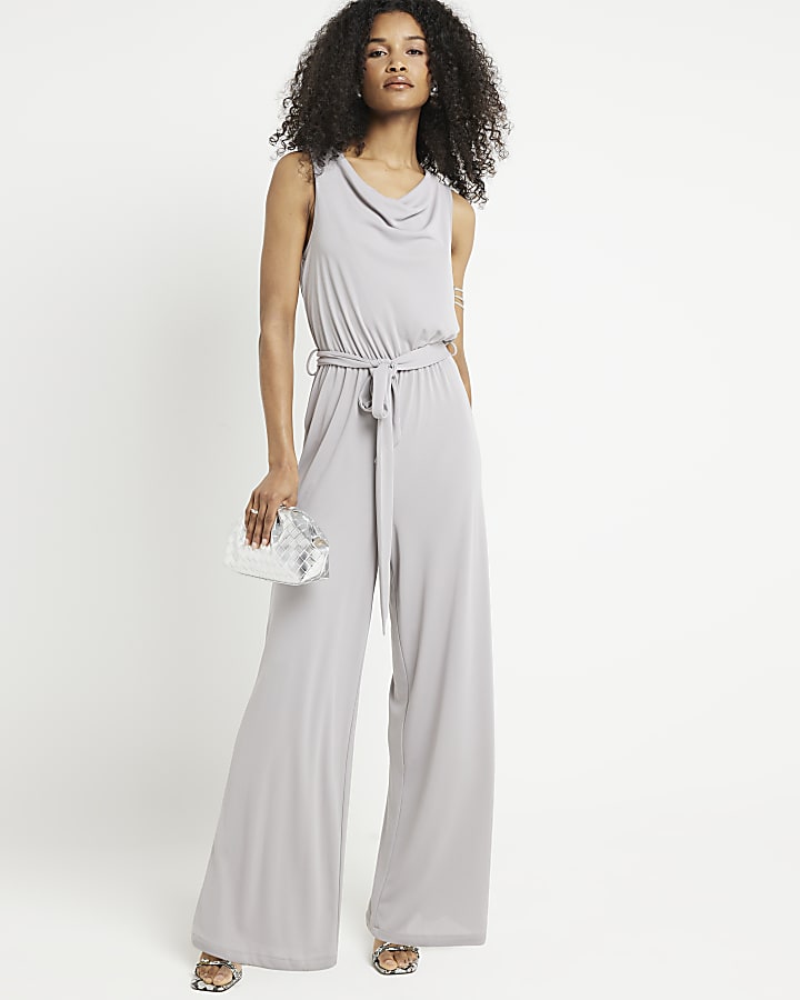 River island grey jumpsuit on sale