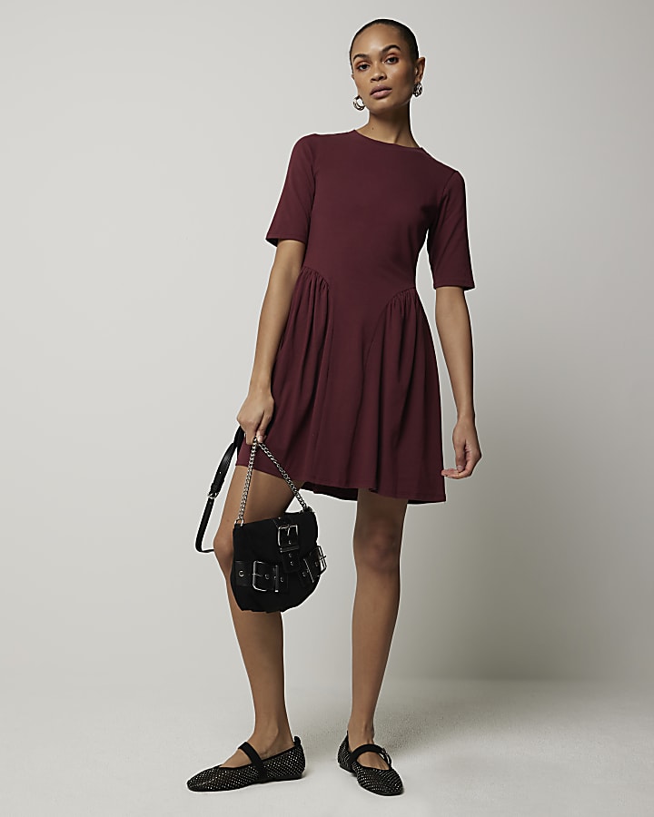 Red t-shirt mini dress