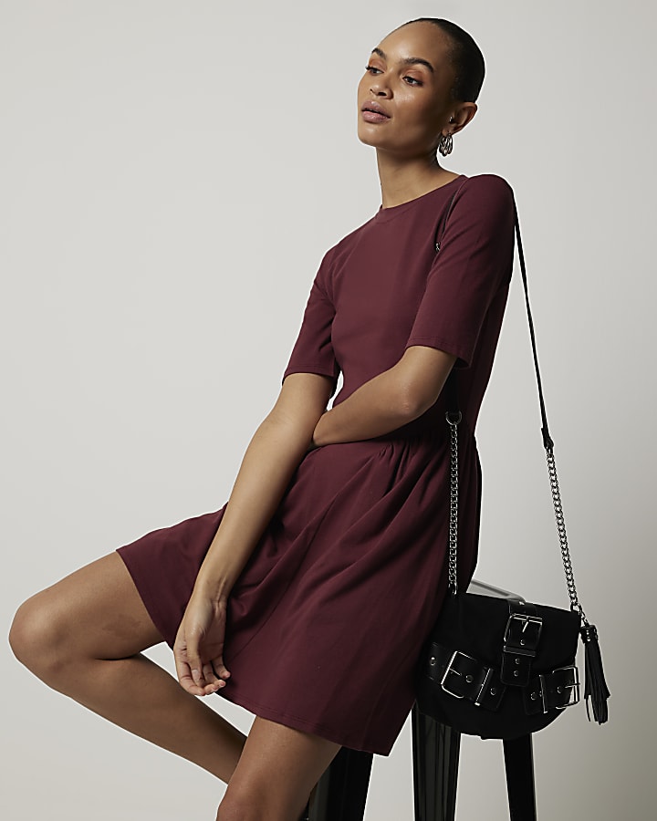 Red t-shirt mini dress