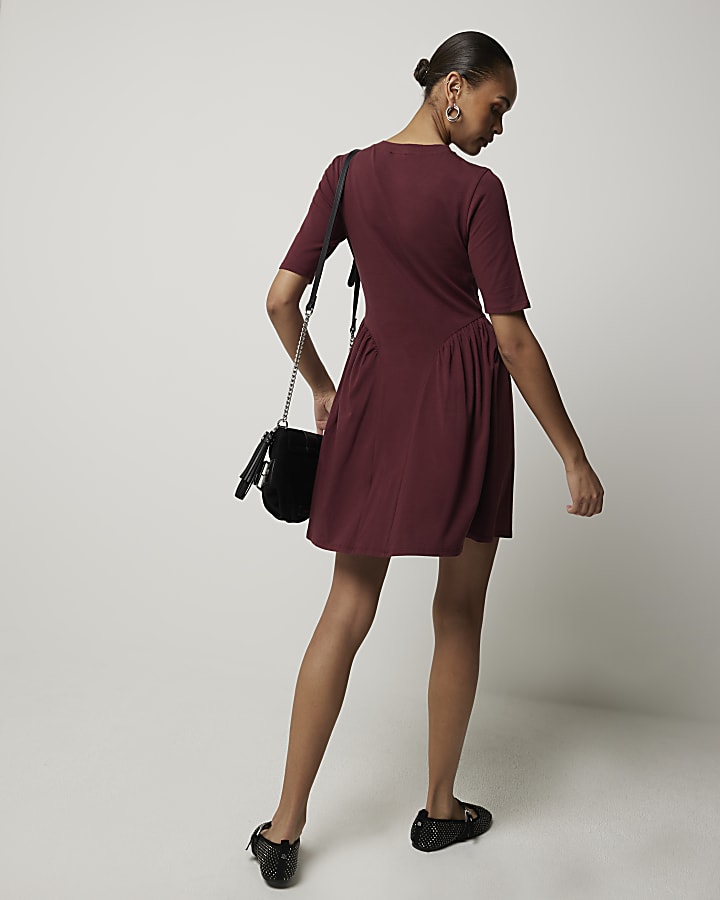 Red t-shirt mini dress