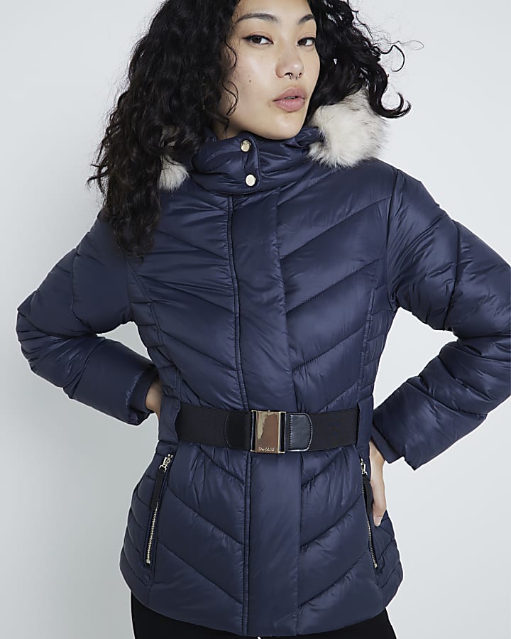 Navy Slim Padded Jacket