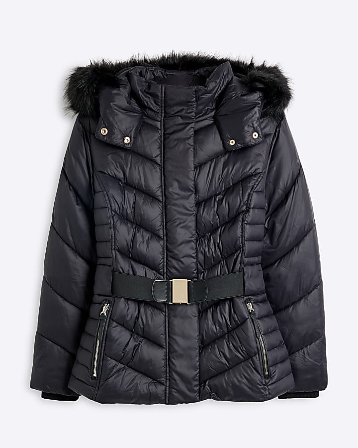 Black Slim Fit Padded Jacket