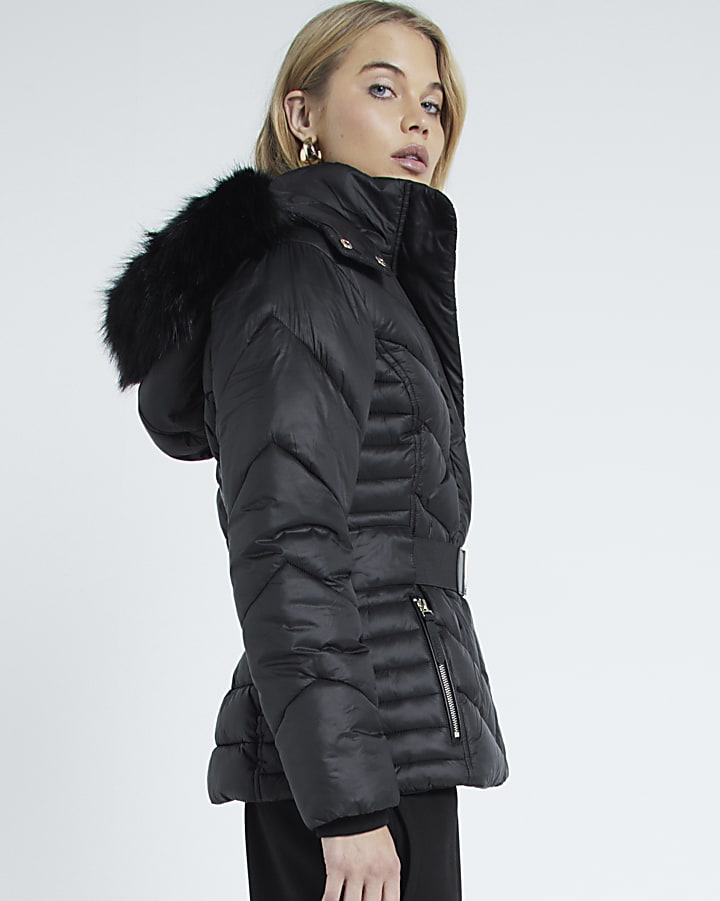 Black Slim Fit Padded Jacket