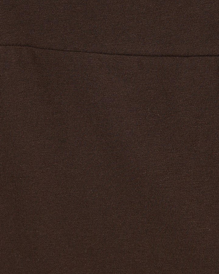 Brown high waisted cycling shorts