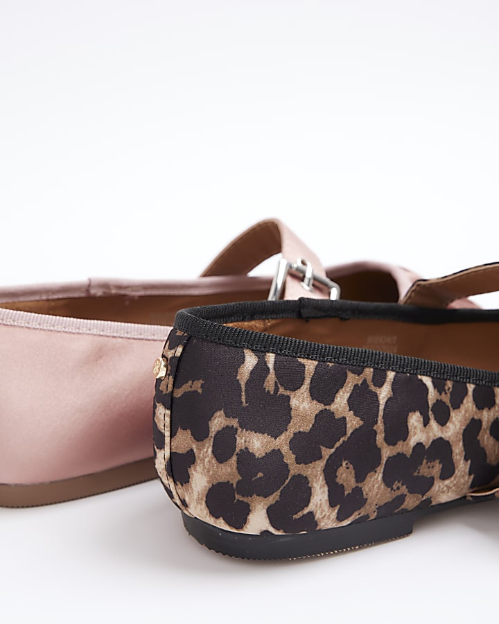 Brown Leopard Mary Jane Ballet Pumps