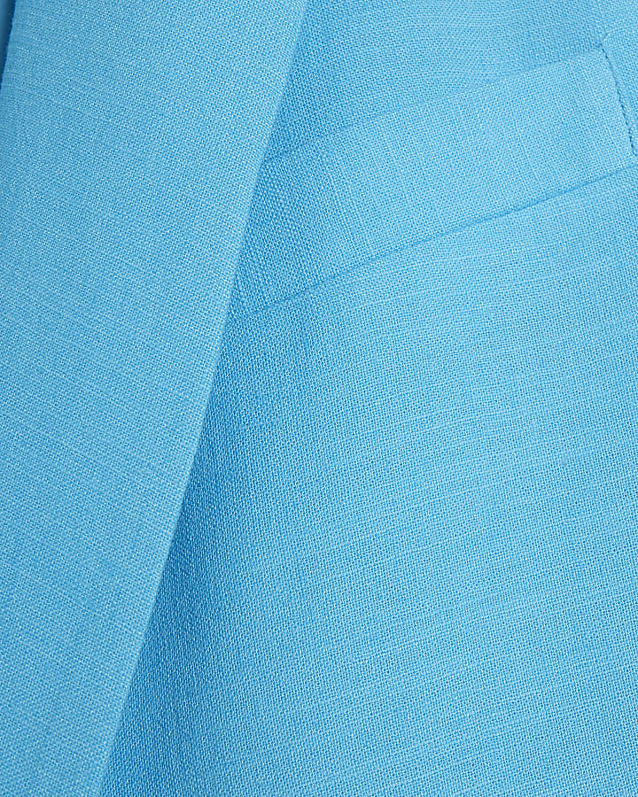 Blue roll sleeve blazer