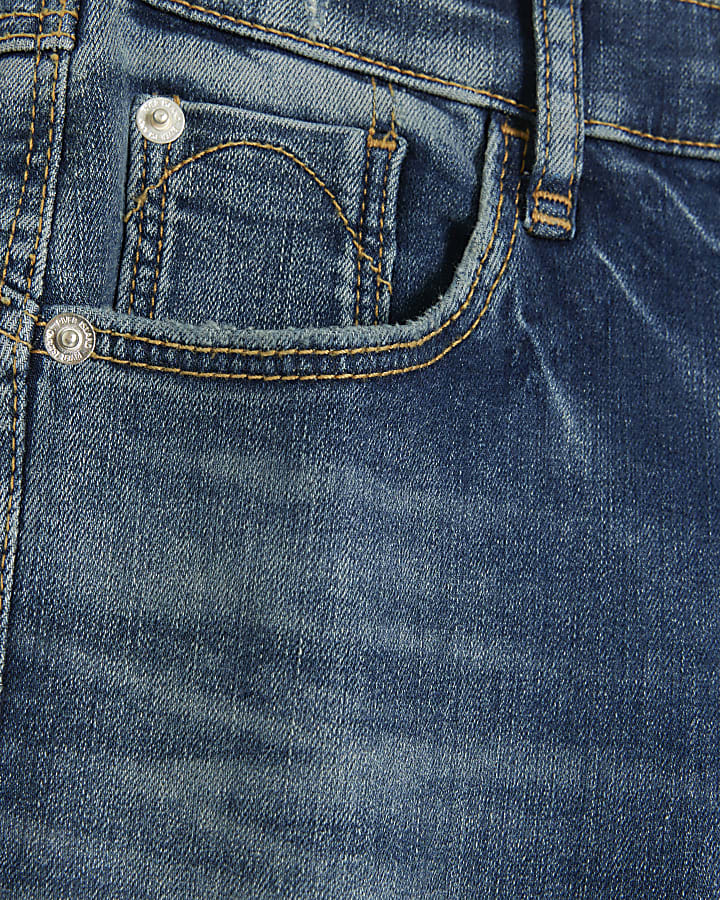 Petite blue high waisted skinny jeans