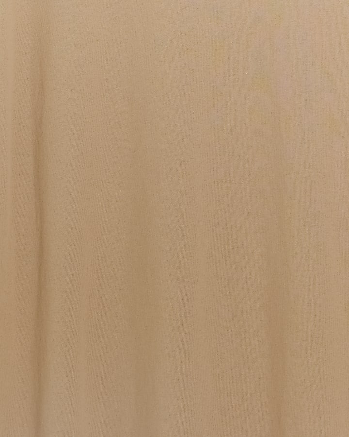 Beige midi t-shirt dress