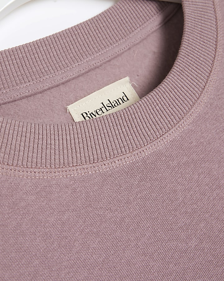 Pink broderie frill trim sweatshirt