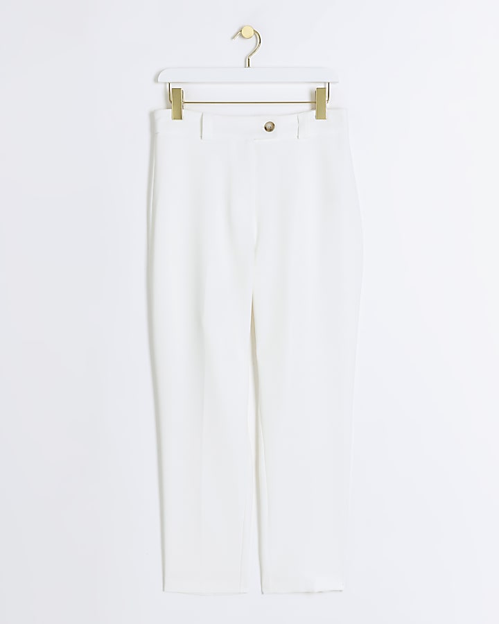 White slim fit trousers