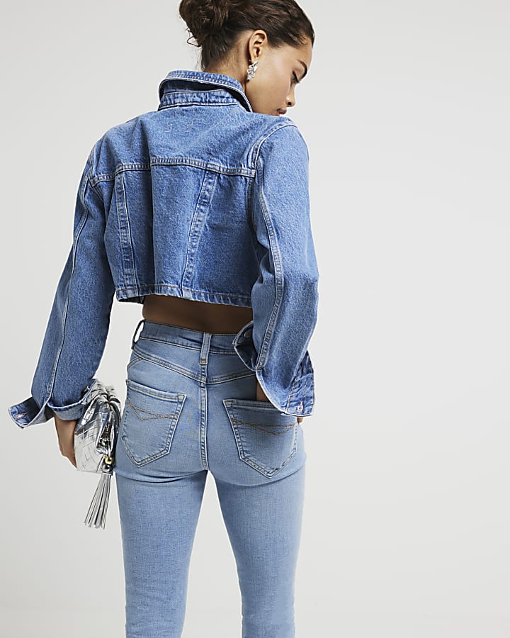 Petite blue bum sculpt skinny jeans