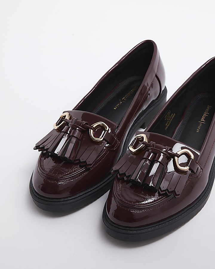 Red Tassel Patent Loafers