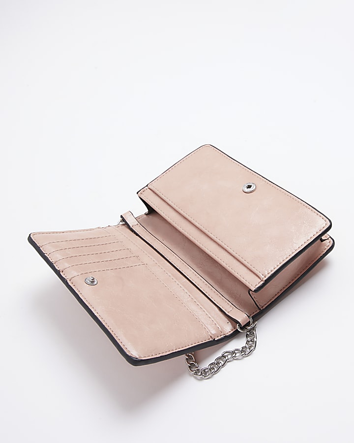 Pink Quilted Chain Cross Body Purse