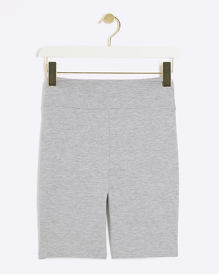 Grey High Waisted Cycling Shorts