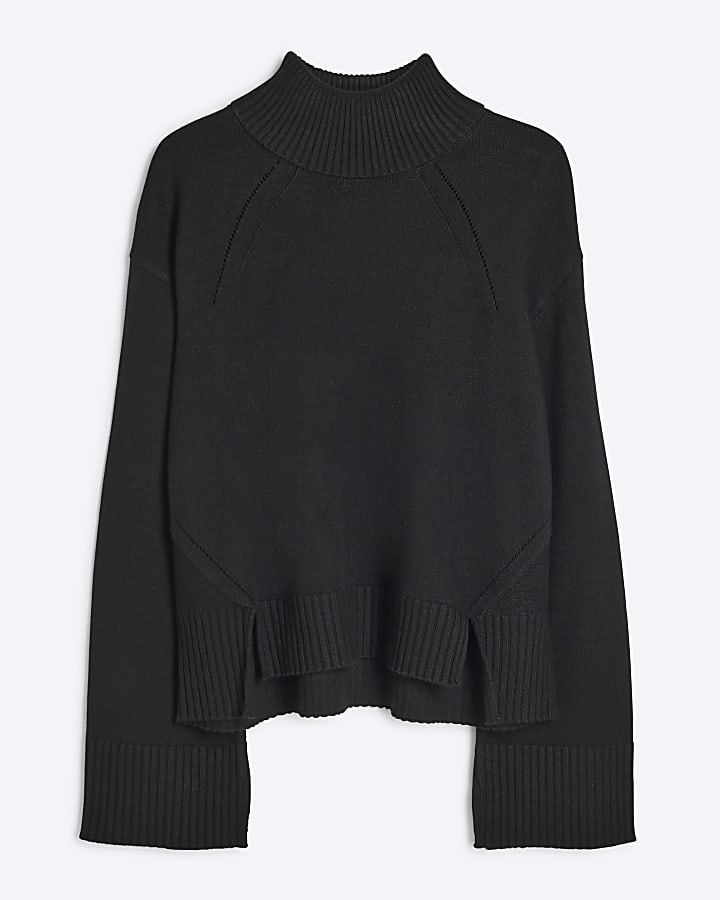 Black High Neck Jumper