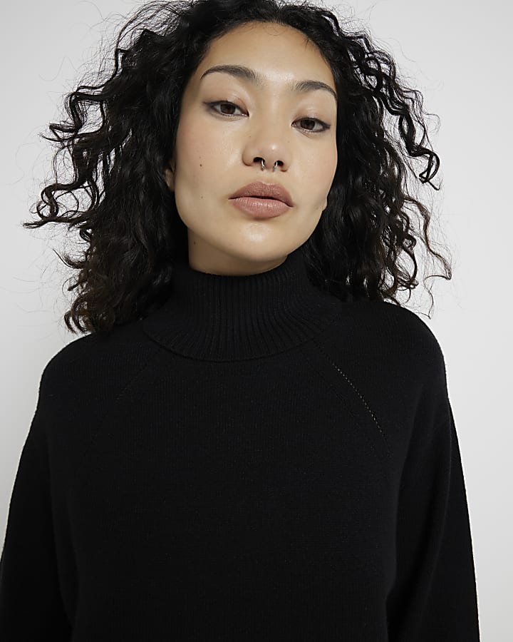 Black High Neck Jumper