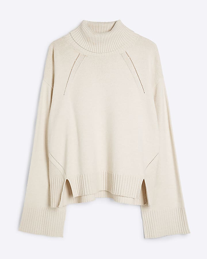 Cream Roll Neck Jumper