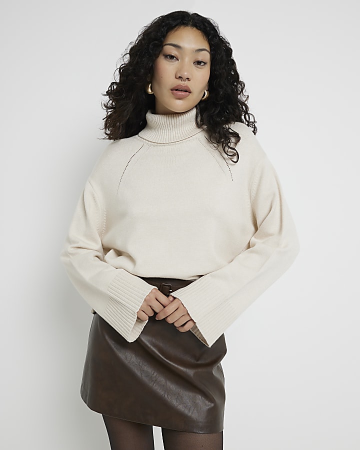 Cream Roll Neck Jumper